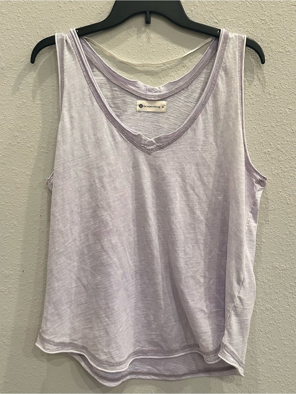 Impeccable Pig Lavender V Neck Tank Casual Medium